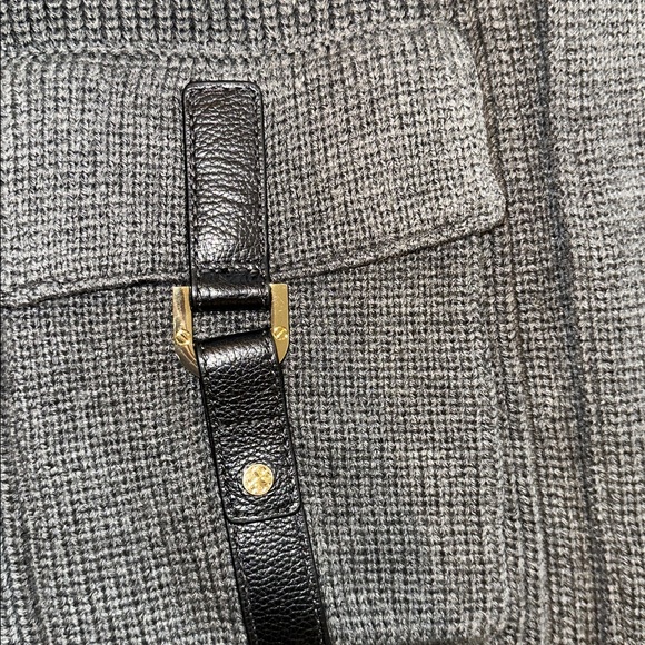 Tory Burch Gray Women's thick knit Cardigan Sweater size small - Picture 5 of 8